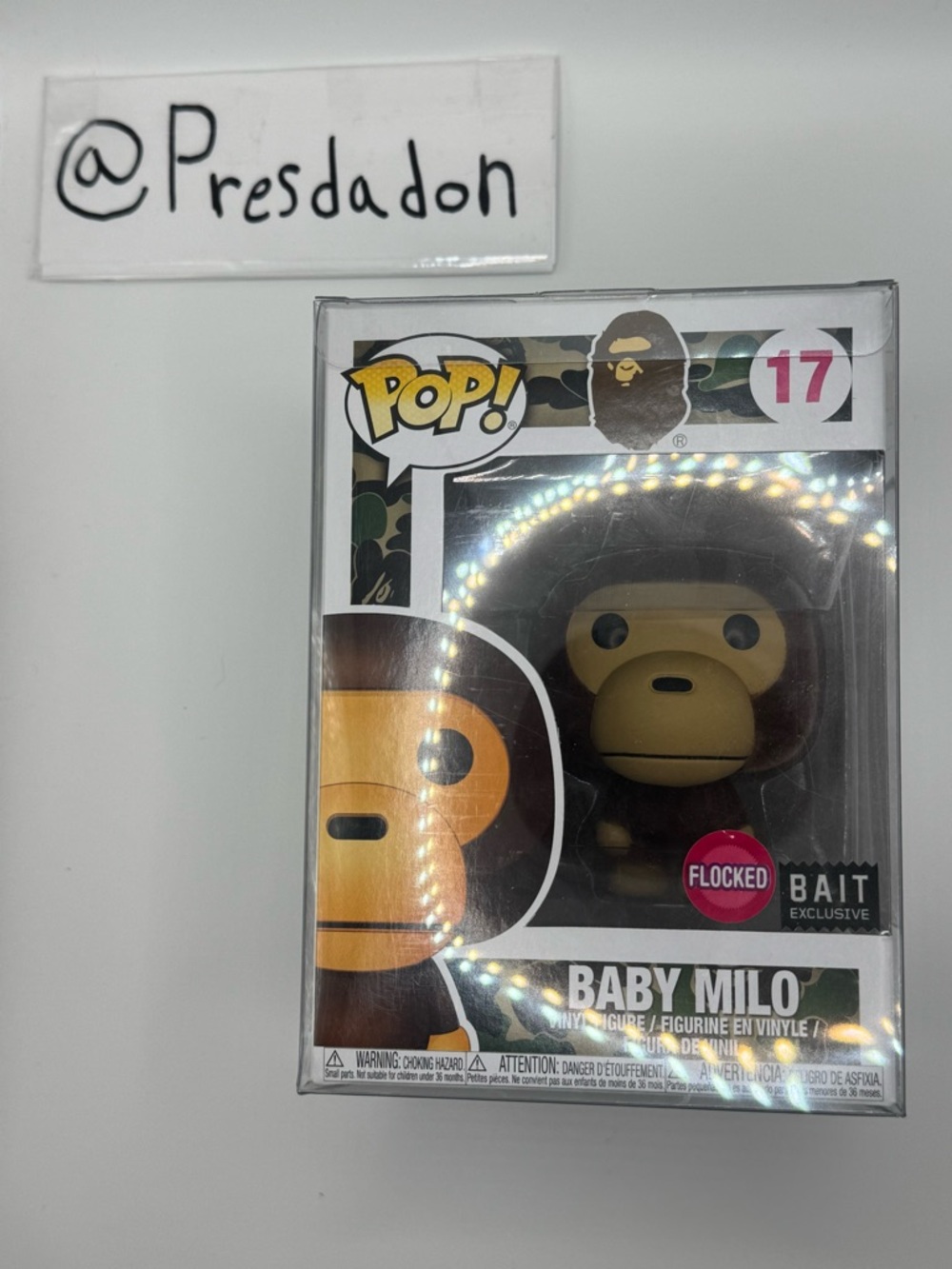 Funko Pop! Vinyl Baby Milo Flocked Bait Exclusive #17 A Bape Figure
